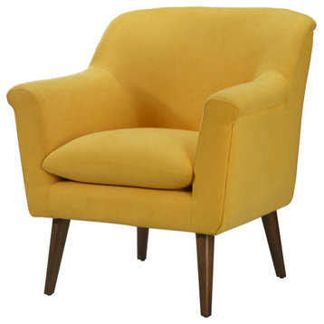 Shelby Woven Fabric Oversized Armchair, Yellow