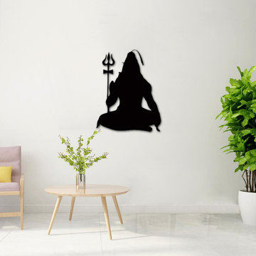 God Shiv sitting Wall Art