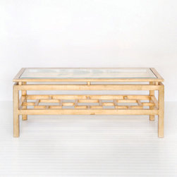 Worlds Away Pierre Gold Leafed Coffee Table - Coffee Tables