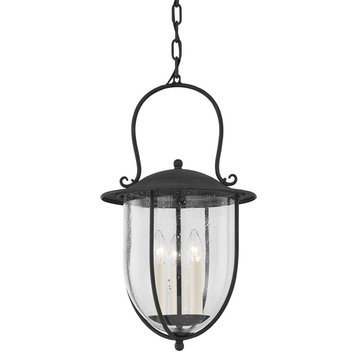 Troy Lighting Monterey County 3-Light Small Exterior Pendant, French Iron