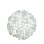 Deluxe Rounds Pendant Light Fixture, LED Bulb, Cool White Glow