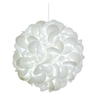 Deluxe Rounds Pendant Light Fixture, LED Bulb, Cool White Glow -  Contemporary - Pendant Lighting - by Akari Lanterns | Houzz