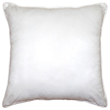 Pillow Decor - Sedona Microsuede White Throw Pillow, 20"x20"