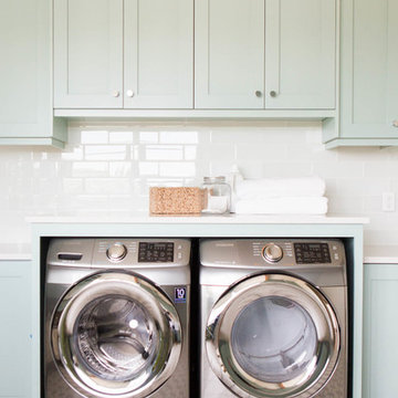 Bold & Blue Laundry Room