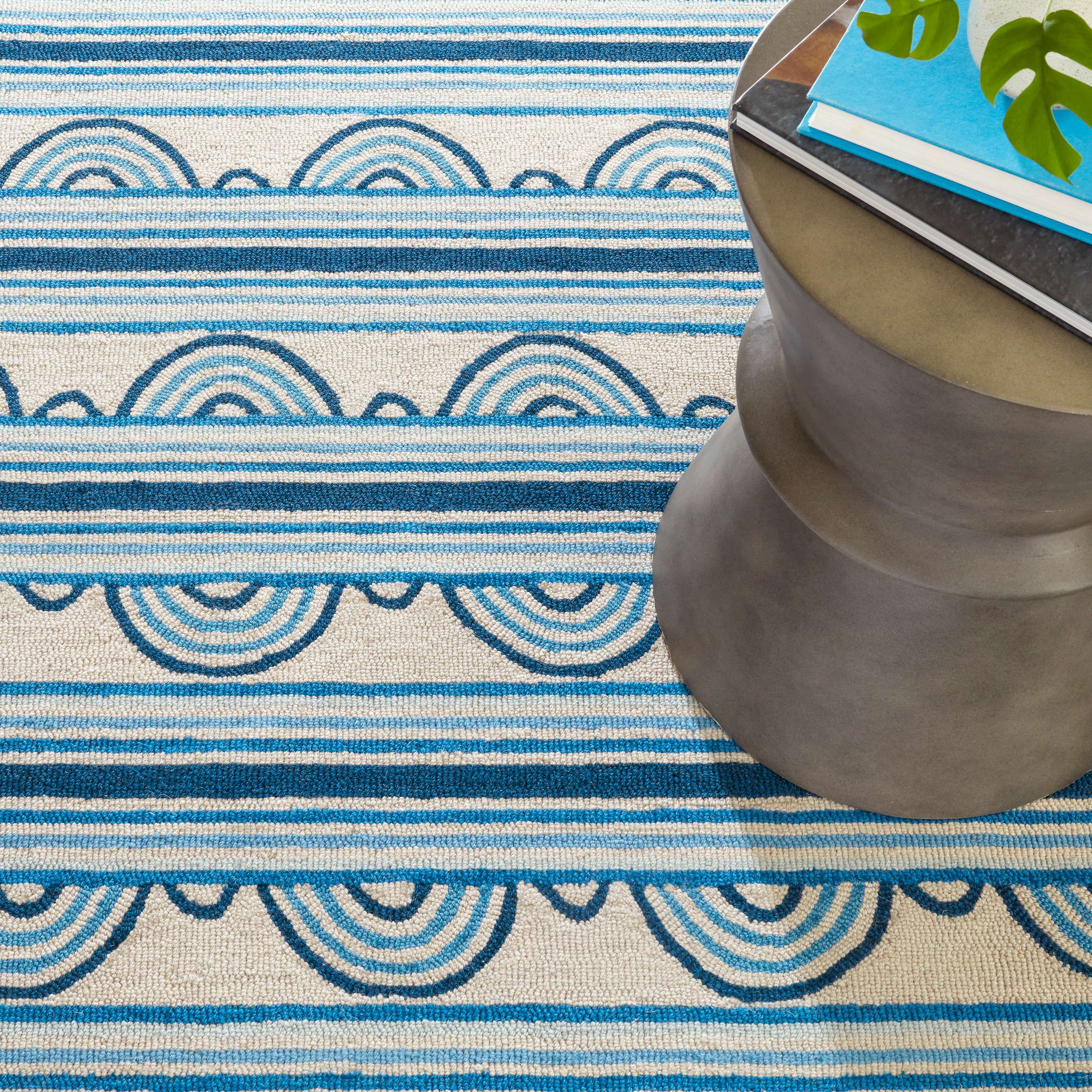 Button Area Rug Button Hand Micro Hooked Wool Rug, 3' x 5' - Contemporary - Area Rugs ...