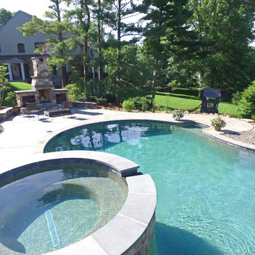 Poolside Fireplace