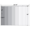 Flourishing White 8-Panel Track Extendable Vertical Blinds 130-175"W