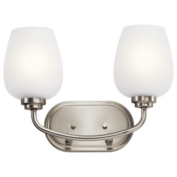 Valserrano 2-Light 10" Bathroom Vanity Light in Brushed Nickel