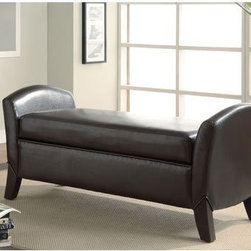 Northlake Upholstered Storage Bench Finish: Dark Brown - Accent And Storage Benches