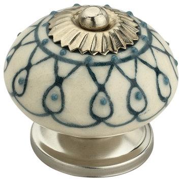 10-pcs Ceramic Designer Knobs, Decorative Ceramic Cabinet Knobs, Drawer Knobs