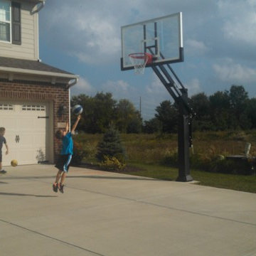 Meribeth Y's Pro Dunk Platinum Basketball System on a 35x25 in Avon, IN