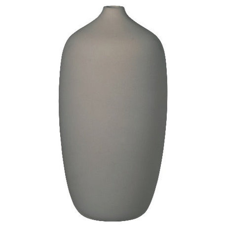 Ceola Vase Ceramic 5X10, Satellite/Taupe