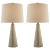 Lite Source LS-23724/2PK Pillan 25" Tall Buffet Lamp Sets - Brown Ceramic