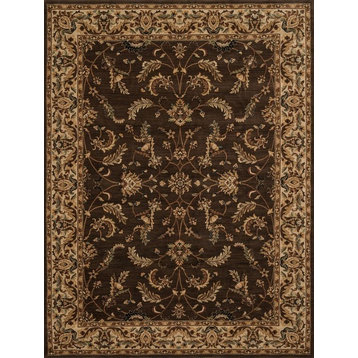 Durable Stanley Area Rug, Chocolate and Beige, 3'9"x5'6"