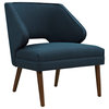 Dock Upholstered Fabric Armchair, Azure