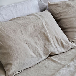 Dove Grey Linen Pillowslip Set | In Bed - Sheet And Pillowcase Sets