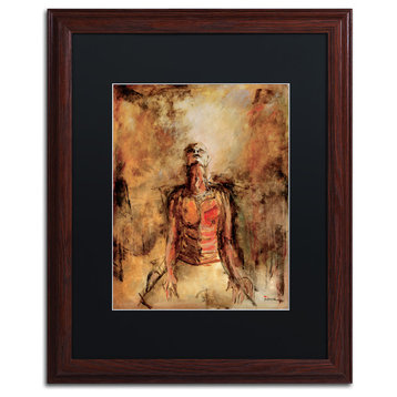 Joarez 'Totally Surrender' Framed Art, Wood Frame, 16"x20", Black Matte