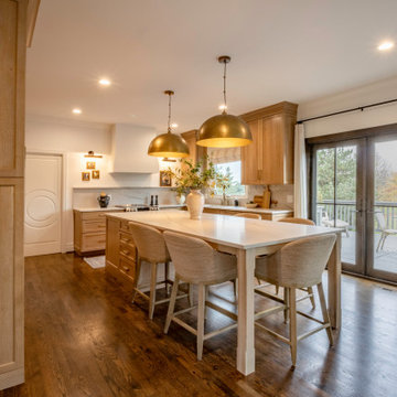 Hidden Pantry in White Oak Bespoke Kitchen