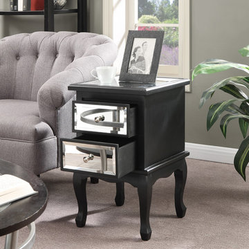 Gold Coast Queen Anne Mirrored End Table