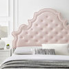 Tufted Headboard, Twin Size, Velvet, Pink, Modern Contemporary, Bedroom Master