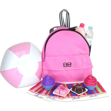 18'' Doll Beach Day Backpack with Accessories