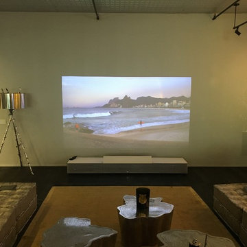 Sony 4K Ultra Short Throw Projector in Luxurious Soho Loft