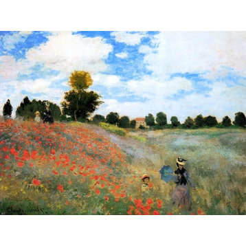 Claude Oscar Monet A Field of Poppies at Argenteuil Wall Decal Print