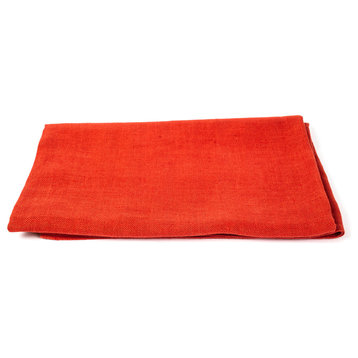 Linen Prewashed Lara Bath Towel, Orange, 65x130cm