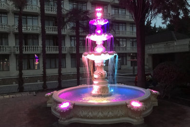 Установка фонтана в отеле в Сочи