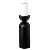 Alex Large Black Metal Cylindrical Table Candle Holder