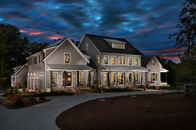 Inspiration for a craftsman exterior home remodel in Raleigh