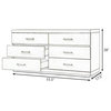 56” Henley Accent Chest White Leatherette Finish Brushed Stainless Steel Base