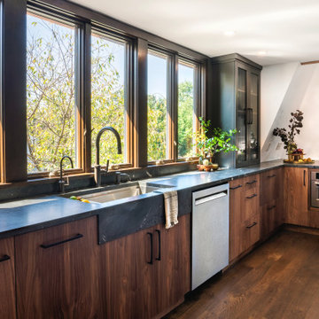 Rustic Mid-Century Modern Barn Kitchen