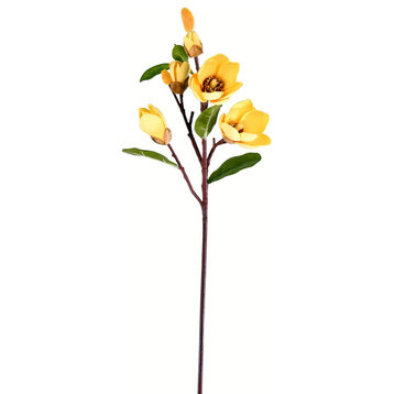 28" Yellow Magnolia Stem 3/Pk