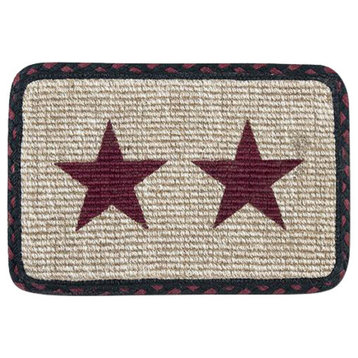 Burgundy Star Wicker Weave Placemat 13"x19"
