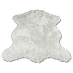 Walk on Me - Snowy White Polar Bear Pelt, White Sheepskin, 28"x43" - Pure indulgence - cuddle by the fireside, infuse calm fluffy freshness to your space - natural white - machine washable, hypoallergenic, non-slip - long pile - Made in France