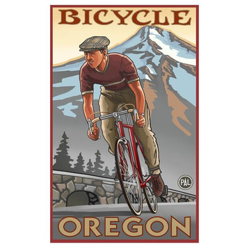 Paul A. Lanquist Mount Hood Oregon Biker Art Print, 12"x18"