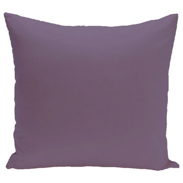 Solid Outdoor Pillow, Purple Rain, 20"x20"