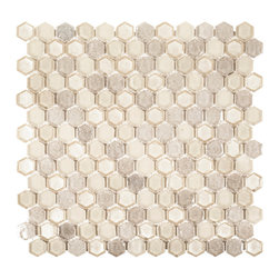 5/8&Prime; Hex &ndash; Champagne &ndash; 11.25 x 11 &ndash; (10121) - Mosaic Tile - Jeffrey Court - Mosaic Tile
