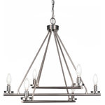 Toltec Lighting - Trinity 6 Light Chandelier Shown, Graphite Finish - Enhance your space with the Trinity 6-Light Chandelier. Installing this chandelier is a breeze - simply connect it to a 120 volt power supply. Set the perfect ambiance with dimmable lighting (dimmer not included). The chandelier is energy-efficient and LED compatible, providing convenience and energy savings. It's versatile and suitable for everyday use, compatible with candelabra base bulbs. Maintenance is a minimal with a damp cloth, as no chemicals are required. The chandelier's streamlined hardwired design adds a touch of elegance to any room. The durable glass shades ensure even light diffusion, creating a captivating atmosphere. Choose from multiple finish and color variations to find the perfect match for your decor.