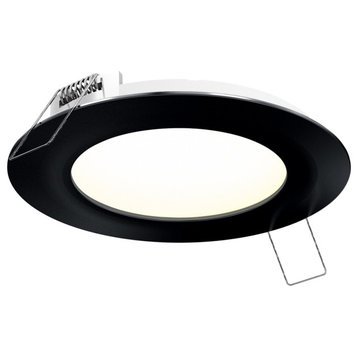 DALS Lighting Color Temperature Changing 6" Round Panel Light, Black