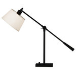 Robert Abbey - Real Simple Table Lamp, Matte Black/Snowflake - Real Simple Table Lamp