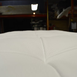 Leather White Bench - Products