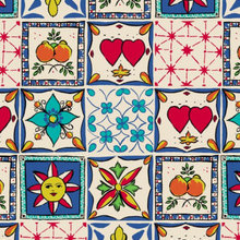 color palette, pattern and shape combos