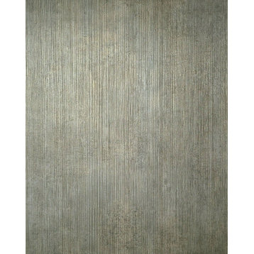 Distressed brown bronze stria lines faux concrete textured Wallpaper, 21 Inc X 3