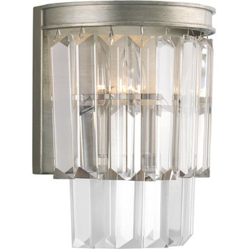 Glimmer Collection 2-Light Wall Sconce, Silver Ridge