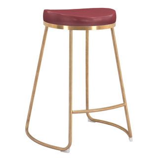 StyleCraft Home Collection Gavin Dark Brown, Black 26-in H Counter height  Metal Bar Stool in the Bar Stools department at