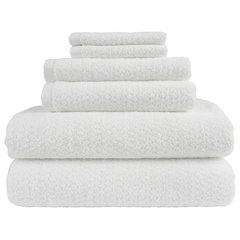 Everplush 6-Piece Charcoal Cotton Quick Dry Bath Towel Set (Diamond  Jacquard Towels) in the Bathroom Towels department at