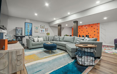 Family’s Colorful Renovated Basement Brings the Fun