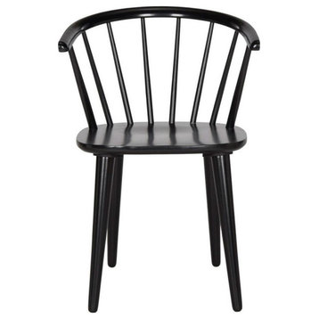 Charlese 18'' Curved Spindle Side Chair, Set of 2,  Black